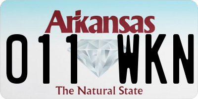 AR license plate 011WKN