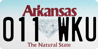 AR license plate 011WKU