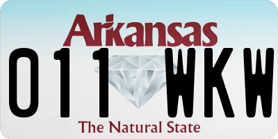 AR license plate 011WKW