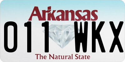 AR license plate 011WKX