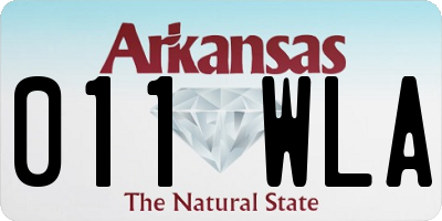 AR license plate 011WLA