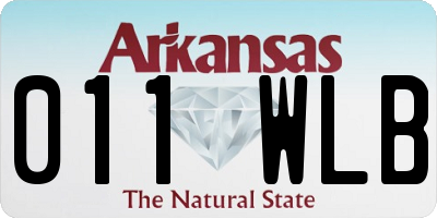 AR license plate 011WLB