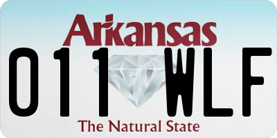AR license plate 011WLF