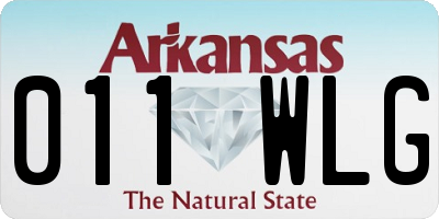 AR license plate 011WLG