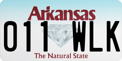 AR license plate 011WLK