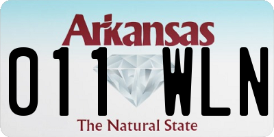 AR license plate 011WLN