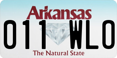 AR license plate 011WLO