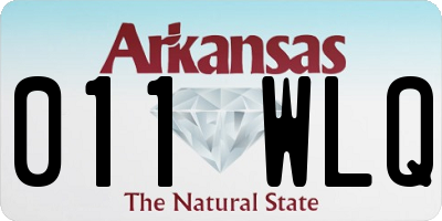 AR license plate 011WLQ