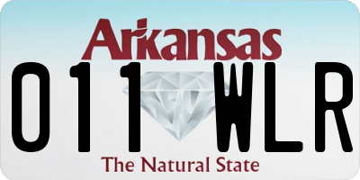 AR license plate 011WLR
