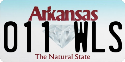 AR license plate 011WLS