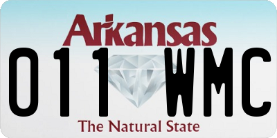 AR license plate 011WMC