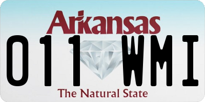 AR license plate 011WMI