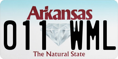 AR license plate 011WML