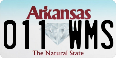 AR license plate 011WMS