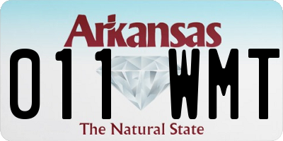 AR license plate 011WMT