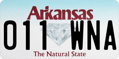 AR license plate 011WNA