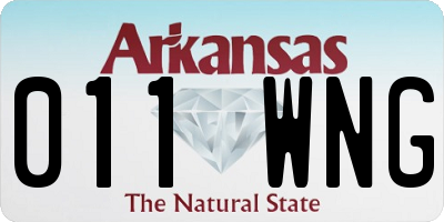 AR license plate 011WNG