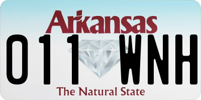 AR license plate 011WNH
