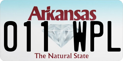 AR license plate 011WPL