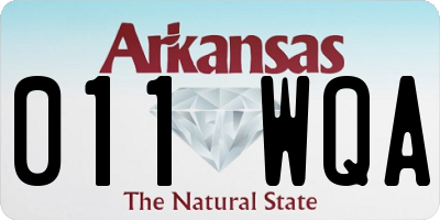 AR license plate 011WQA