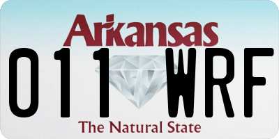 AR license plate 011WRF