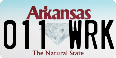 AR license plate 011WRK