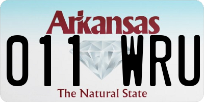 AR license plate 011WRU