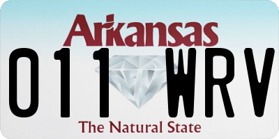 AR license plate 011WRV