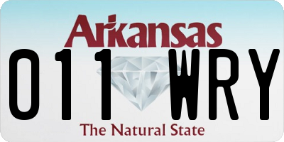AR license plate 011WRY
