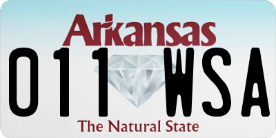 AR license plate 011WSA