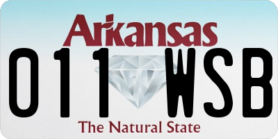 AR license plate 011WSB