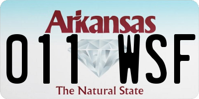 AR license plate 011WSF