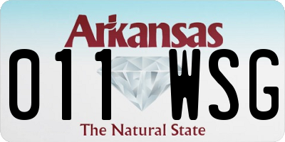 AR license plate 011WSG