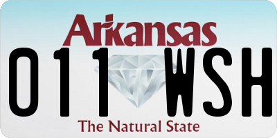 AR license plate 011WSH