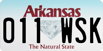 AR license plate 011WSK