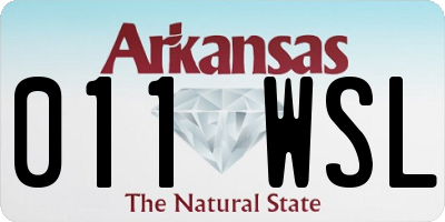 AR license plate 011WSL