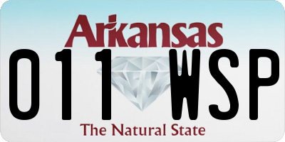 AR license plate 011WSP