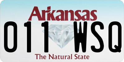 AR license plate 011WSQ