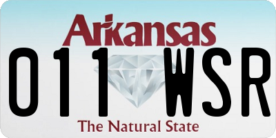 AR license plate 011WSR
