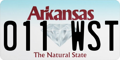 AR license plate 011WST