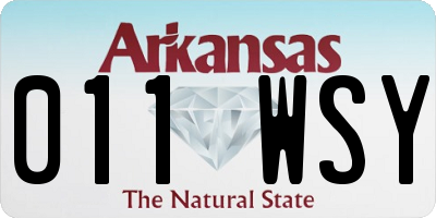 AR license plate 011WSY