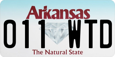 AR license plate 011WTD