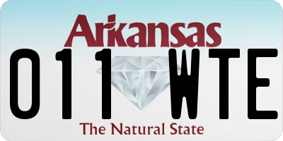 AR license plate 011WTE