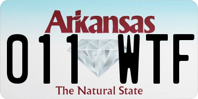 AR license plate 011WTF