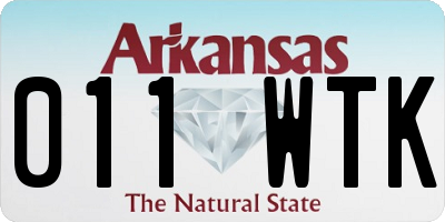 AR license plate 011WTK