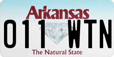 AR license plate 011WTN