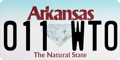 AR license plate 011WTO