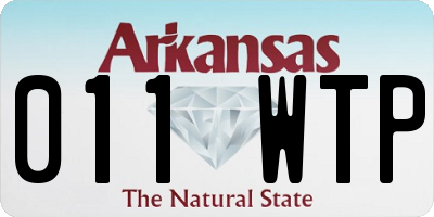 AR license plate 011WTP