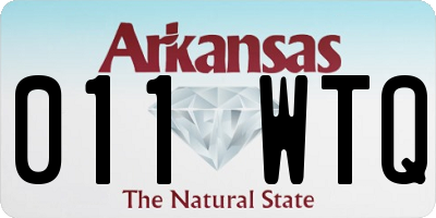 AR license plate 011WTQ