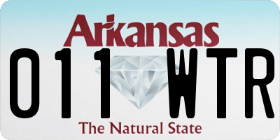 AR license plate 011WTR